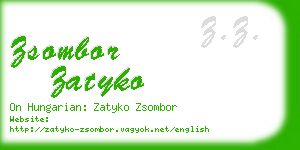 zsombor zatyko business card